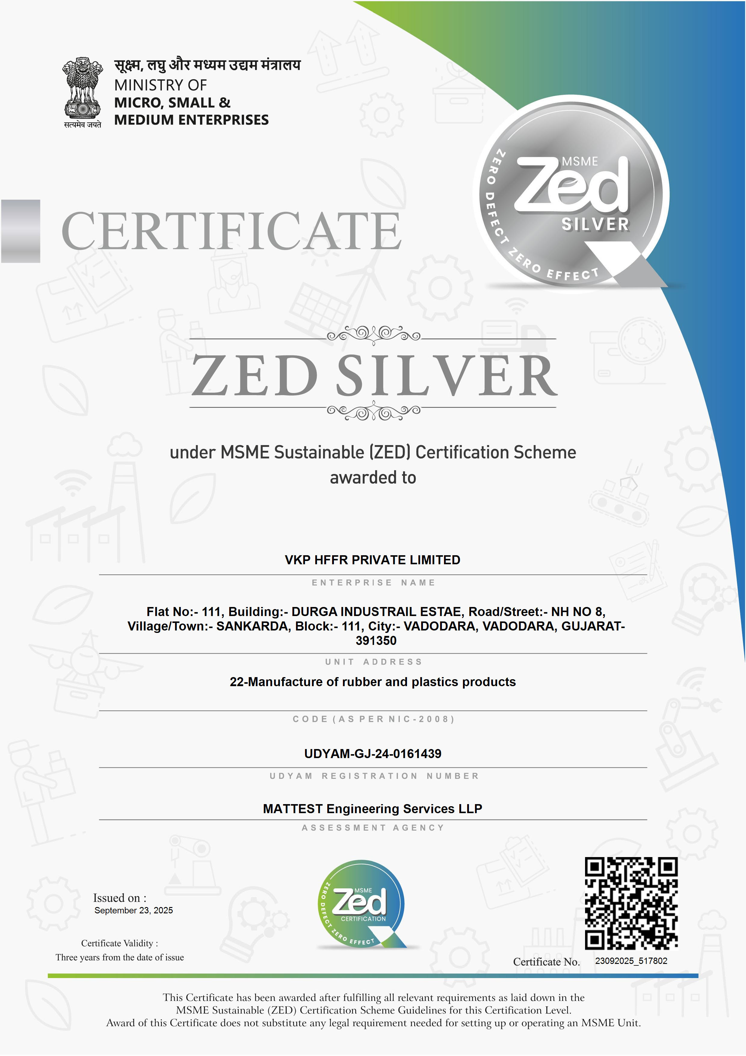 ZED Silver Certificate